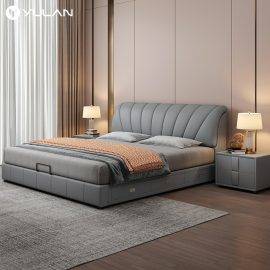 High-Quality Luxury Modern Upholstered Bed with Storage – KingQueen Size Platform Bed Upholstered Bed
